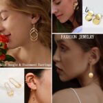 42 Pairs Gold Hoop Earrings Set for Women, Fashion Chunky Pearl Earrings Multipack Twisted Statement Earring Pack, Hypoallergenic Small Big Hoops Earrings for Birthday Party