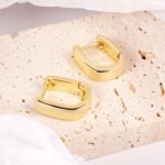 925 Sterling Silver Earrings Small Chunky Silver Earrings for Women Trendy Small Hoop Earrings Silver Hypoallergenic Earrings Small Thick Huggie Hoops Earrings for Jewelry Gifts
