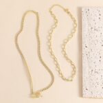 CHESKY Gold Layered Necklaces for Women, 14K Dainty Gold Chain Necklace Women Trendy Cuban Link Paperclip Chain Toggle Clasp Necklace Fashion Chunky Jewelry for Women