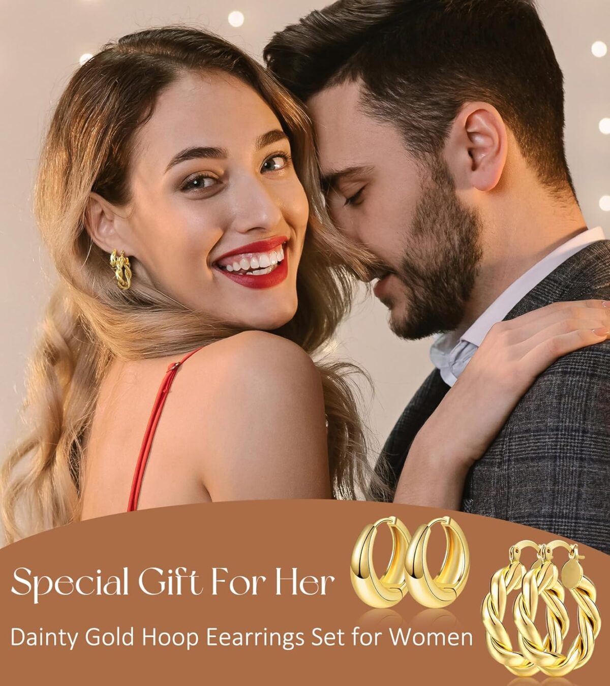 Adoyi 9 Pairs Gold Hoop Earrings Set for Womens Twisted Huggie Hoops Earrings 14K 18K Gold Plated for Girls Valentines Mother's Day Birthday Gifts Lightweight - Image 4