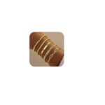 Gold Bracelets for Women,Dainty Bracelets Set for Women Trendy, Gold Bracelets Stack With Beaded, Cuban, Paperclip, Heart, Snake, Rope, Pearl, Cross, Hand Chain, Silver Jewelry...
