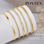 Gold Bracelets for Women,Dainty Bracelets Set for Women Trendy, Gold Bracelets Stack With Beaded, Cuban, Paperclip, Heart, Snake, Rope, Pearl, Cross, Hand Chain, Silver Jewelry... - Image 6