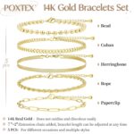 Gold Bracelets for Women,Dainty Bracelets Set for Women Trendy, Gold Bracelets Stack With Beaded, Cuban, Paperclip, Heart, Snake, Rope, Pearl, Cross, Hand Chain, Silver Jewelry... - Image 7