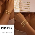 Gold Bracelets for Women,Dainty Bracelets Set for Women Trendy, Gold Bracelets Stack With Beaded, Cuban, Paperclip, Heart, Snake, Rope, Pearl, Cross, Hand Chain, Silver Jewelry... - Image 8