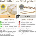 Gold Bracelets for Women,Dainty Bracelets Set for Women Trendy, Gold Bracelets Stack With Beaded, Cuban, Paperclip, Heart, Snake, Rope, Pearl, Cross, Hand Chain, Silver Jewelry... - Image 9
