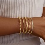 Gold Bracelets for Women,Dainty Bracelets Set for Women Trendy, Gold Bracelets Stack With Beaded, Cuban, Paperclip, Heart, Snake, Rope, Pearl, Cross, Hand Chain, Silver Jewelry... - Image 10