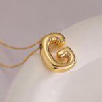Gold Initial Necklaces for 𝐖𝐨𝐦𝐞𝐧 𝐓𝐞𝐞𝐧𝐬 𝐆𝐢𝐟𝐭𝐬 Trendy Stuff Bubble Letter Pendant Necklace Gold Jewelry Birthday Gifts for Women Teen Her Mom Sister - Image 10