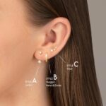 Gold Stud Earrings Set for Women, 3 Pairs Huggie Hoop Jacket Studs Earring Stack, Hypoallergenic 925 Sterling Silver Post Dainty Birthstone Trendy Fashion Jewelry Gifts for Mom - Image 5