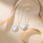 HOPE LOVE SHINE New Beginnings Rainbow Moonstone Sterling Silver Necklace for Women - Image 3