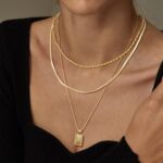 Layered Gold Silver Necklaces for Women, Stackable Stack 14K Real Gold Plated Silver Chain Necklace Diamond Circle CZ Layering Pendant Necklaces Trendy Gold Jewelry Set Gifts - Image 5