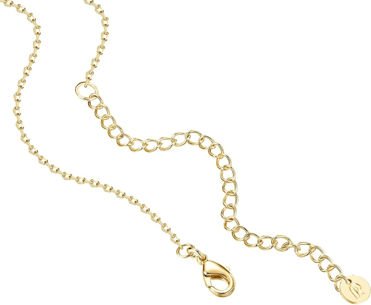 PAVOI 14K Gold Plated Station Necklace - Simulated Diamond BTY Layering Necklaces - Womens CZ Chain - Image 4