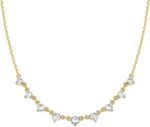 PAVOI 14K Gold Plated Station Necklace - Simulated Diamond BTY Layering Necklaces - Womens CZ Chain - Image 7