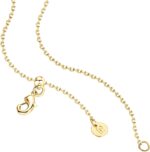 PAVOI 14K Gold Plated Station Necklace - Simulated Diamond BTY Layering Necklaces - Womens CZ Chain - Image 9