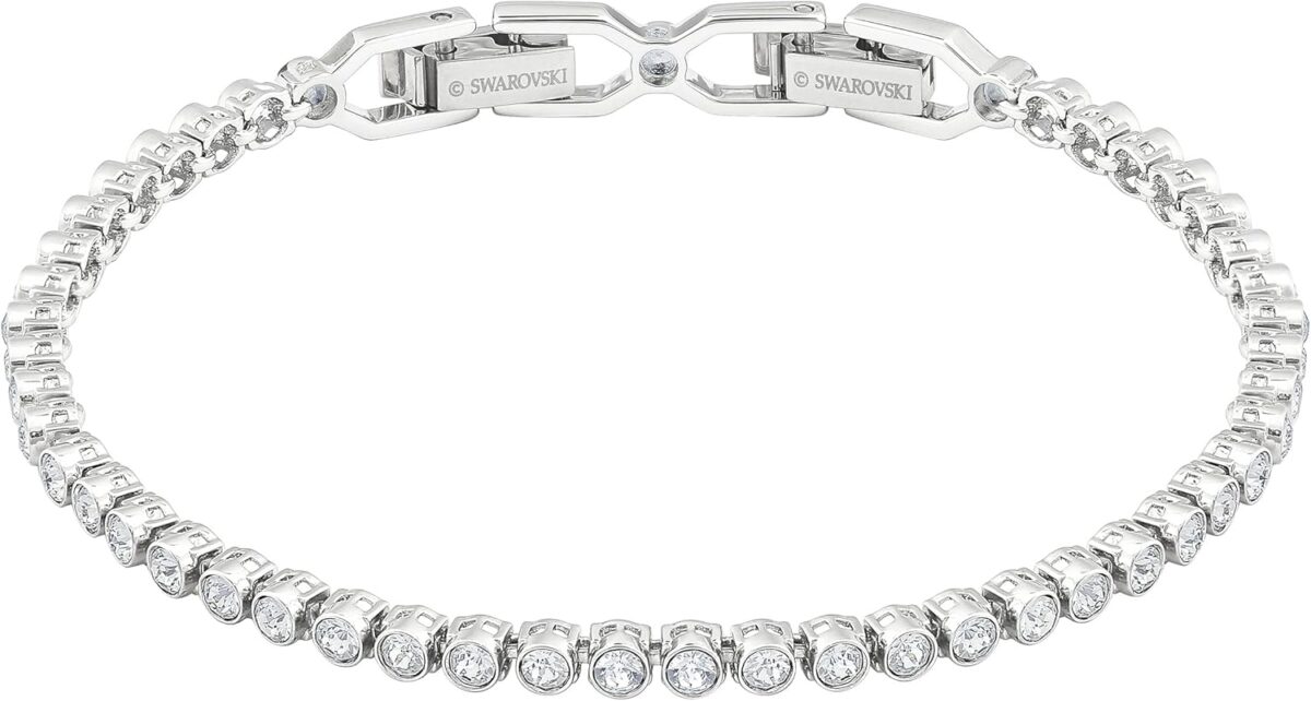 Swarovski Emily Tennis Bracelet Jewelry Collection, Clear Crystals, Blue Crystals, Pink Crystals - Image 2
