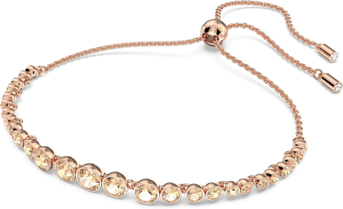 Swarovski Emily Tennis Bracelet Jewelry Collection, Clear Crystals, Blue Crystals, Pink Crystals - Image 8