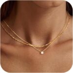 Tewiky Diamond Necklaces for Women, Dainty 14k Gold/Sterling Silver Choker Necklace Simple Gold Plated CZ Jewelry Necklaces for Women Trendy Gifts - Image 2