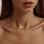 Tewiky Diamond Necklaces for Women, Dainty 14k Gold/Sterling Silver Choker Necklace Simple Gold Plated CZ Jewelry Necklaces for Women Trendy Gifts - Image 3