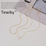 Tewiky Diamond Necklaces for Women, Dainty 14k Gold/Sterling Silver Choker Necklace Simple Gold Plated CZ Jewelry Necklaces for Women Trendy Gifts - Image 7