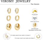 VIROMY Gold Hoop Earrings Set for Women Trendy, 14K Gold Plated Lightweight Small Gold/Silver Hoop Earrings for Women Chunky Open Hoops Earrings Jewelry Gifts - Image 7