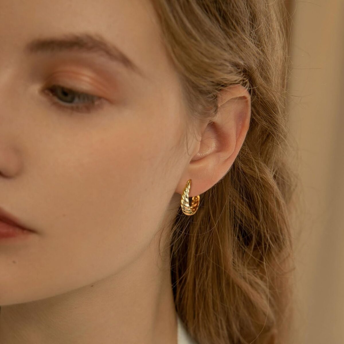 VIROMY Gold Hoop Earrings Set for Women Trendy, 14K Gold Plated Lightweight Small Gold/Silver Hoop Earrings for Women Chunky Open Hoops Earrings Jewelry Gifts - Image 10